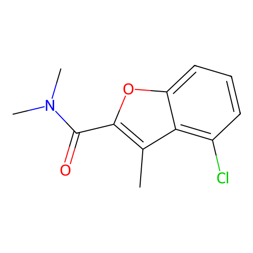 2-Benzofurancarboxamide, 4-chloro-N,N,3-trimethyl- structure