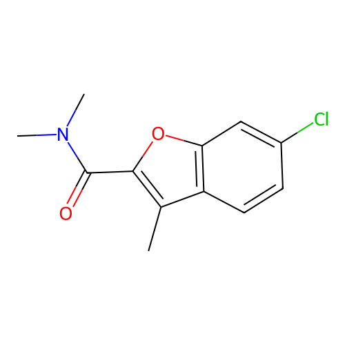 2-Benzofurancarboxamide, 6-chloro-N,N,3-trimethyl- structure