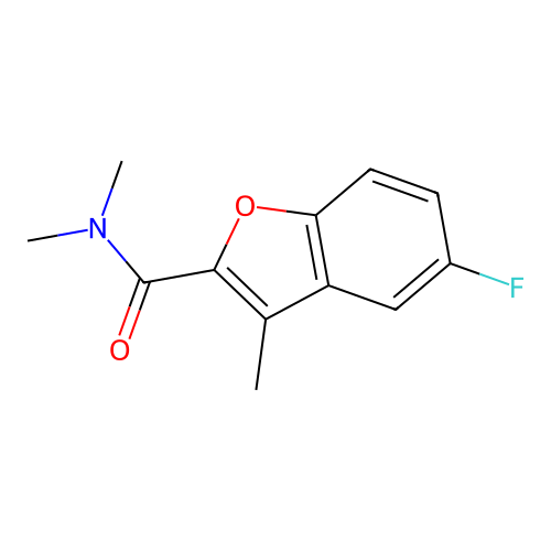 2-Benzofurancarboxamide, 5-fluoro-N,N,3-trimethyl- structure