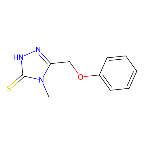 4-methyl-5-(phenoxymethyl)-4H-1,2,4-triazole-3-thiol structure