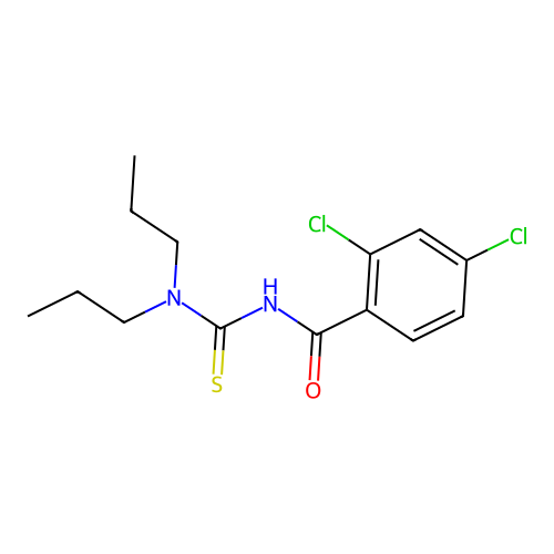 2,4-dichloro-N-(dipropylcarbamothioyl)benzamide structure