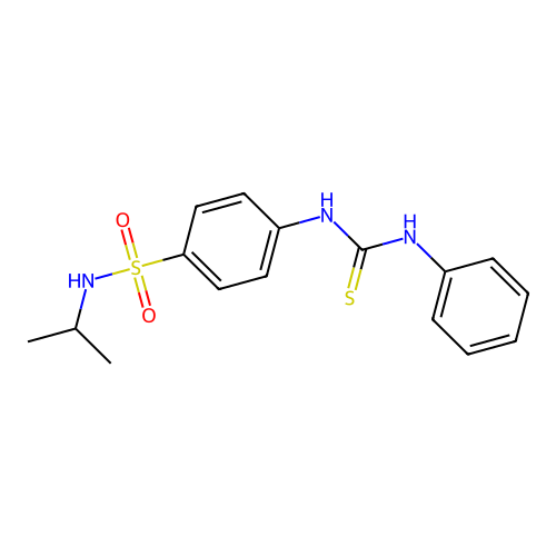 4-[(anilinocarbothioyl)amino]-N-isopropylbenzenesulfonamide structure