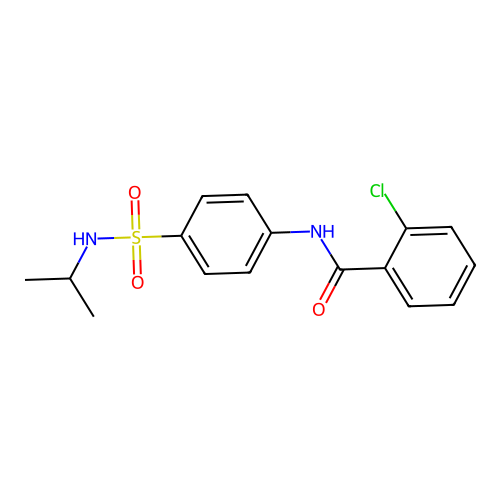 2-chloro-N-{4-[(isopropylamino)sulfonyl]phenyl}benzamide structure