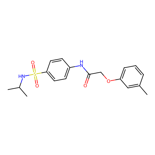 N-{4-[(isopropylamino)sulfonyl]phenyl}-2-(3-methylphenoxy)acetamide structure
