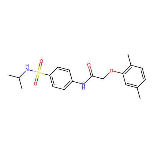 2-(2,5-Dimethylphenoxy)-N-[4-[[(1-methylethyl)amino]sulfonyl]phenyl]acetamide structure