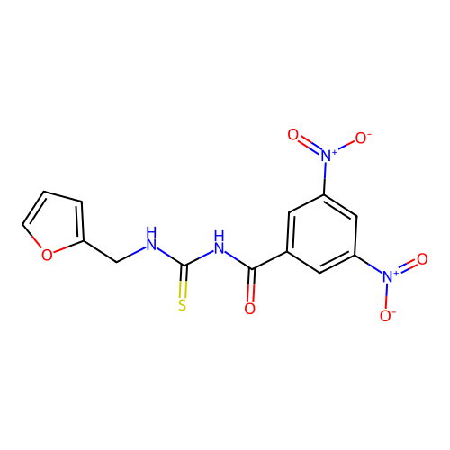 N-[[(2-Furanylmethyl)amino]thioxomethyl]-3,5-dinitrobenzamide structure