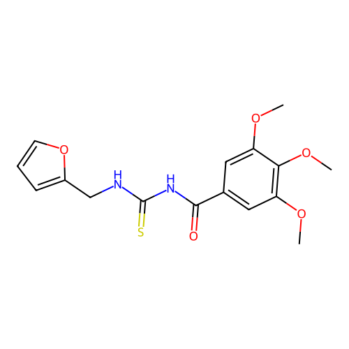 N-{[(2-furylmethyl)amino]carbonothioyl}-3,4,5-trimethoxybenzamide structure
