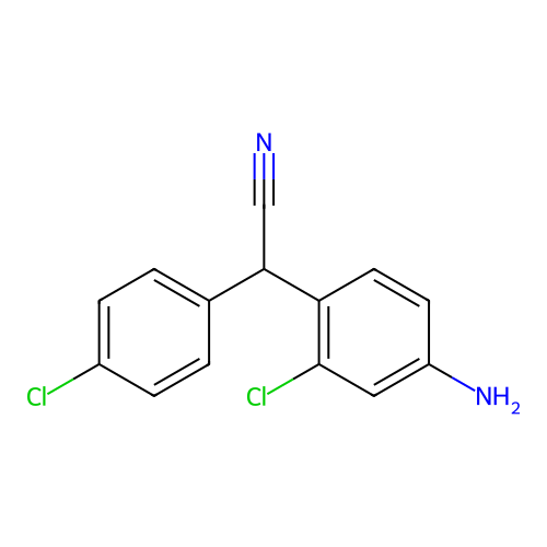 (4-Amino-2-chlorophenyl)(4-chlorophenyl)acetonitrile structure