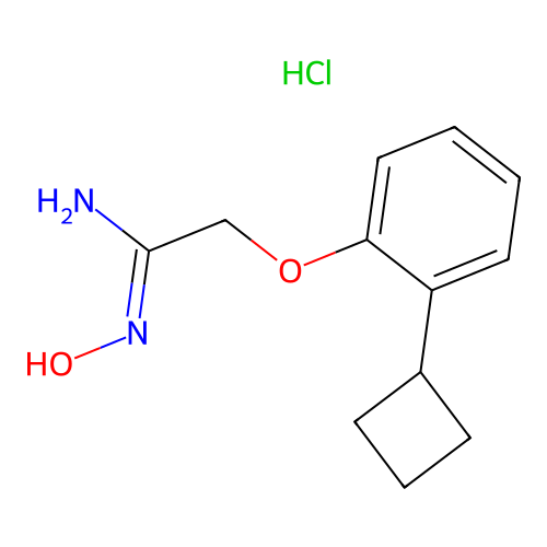 2-(2-cyclobutylphenoxy)-N'-hydroxyethanimidamide;hydrochloride structure