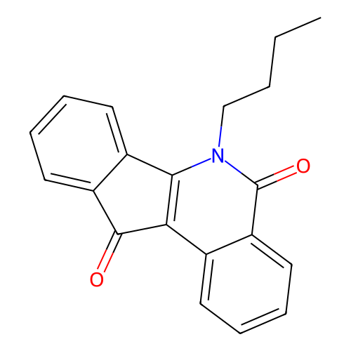 6-Butyl-5H-indeno(1,2-c)isoquinoline-5,11(6H)-dione structure