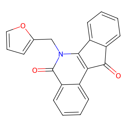 6-(2-Furylmethyl)-5H-indeno(1,2-c)isoquinoline-5,11(6H)-dione structure