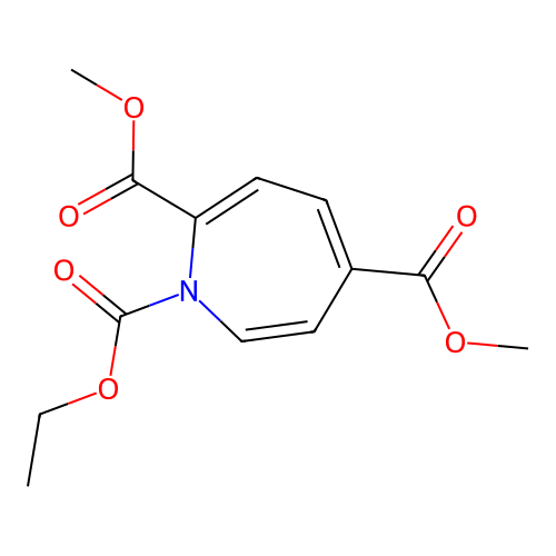 1-O-ethyl 2-O,5-O-dimethyl azepine-1,2,5-tricarboxylate structure
