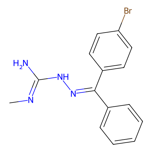 1-[[(4-Bromophenyl)-phenylmethylidene]amino]-2-methylguanidine structure