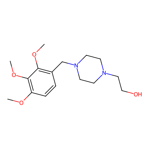 2-[4-[(2,3,4-Trimethoxyphenyl)methyl]piperazin-1-yl]ethanol structure