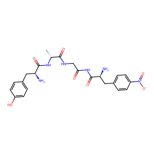 Tyrosyl-alanyl-glycyl-nitrophenylalanylamide structure