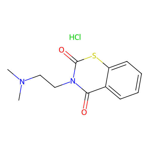 2H-1,3-Benzothiazine-2,4(3H)-dione, 3-(2-(dimethylamino)ethyl)-, hydrochloride structure
