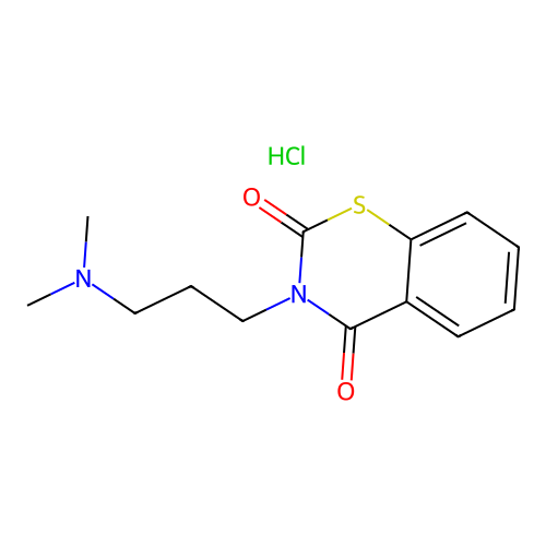 2H-1,3-Benzothiazine-2,4(3H)-dione, 3-(3-(dimethylamino)propyl)-, hydrochloride structure