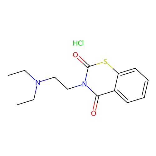 2H-1,3-Benzothiazine-2,4(3H)-dione, 3-(2-(diethylamino)ethyl)-, hydrochloride structure