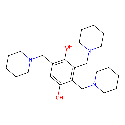 2,3,5-Tris(piperidinomethyl)hydroquinone structure