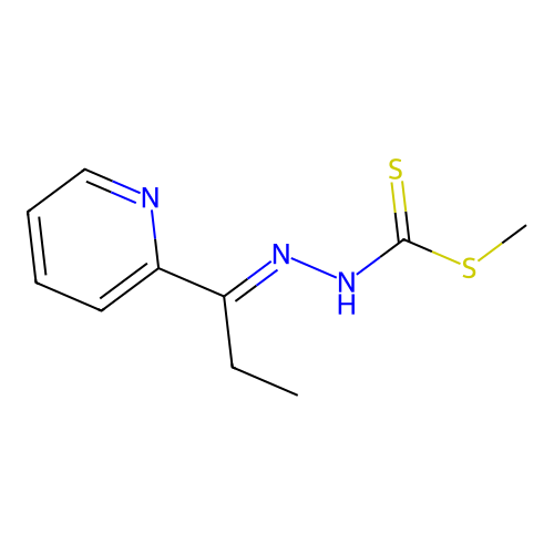 methyl N-(1-pyridin-2-ylpropylideneamino)carbamodithioate structure