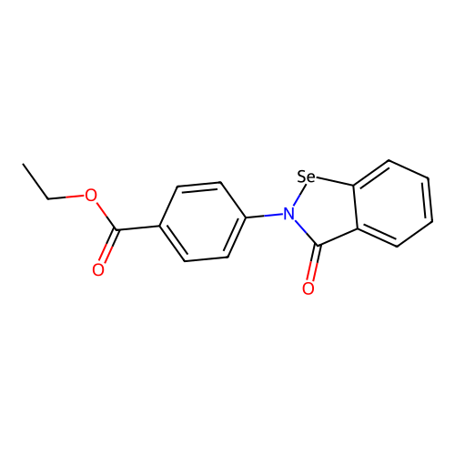 Benzoic acid, 4-(3-oxo-1,2-benzisoselenazol-2(3H)-yl)-, ethyl ester structure