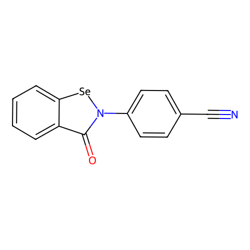 Benzonitrile, 4-(3-oxo-1,2-benzisoselenazol-2(3H)-yl)- structure
