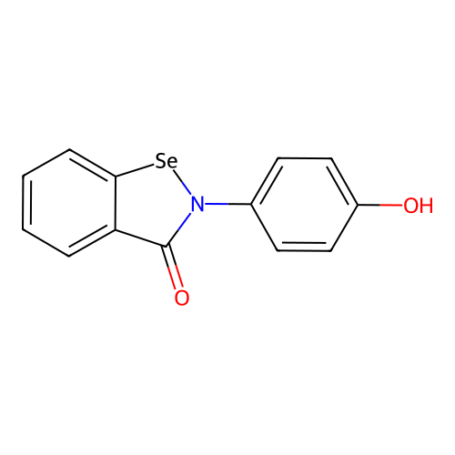 1,2-Benzisoselenazol-3(2H)-one, 2-(4-hydroxyphenyl)- structure