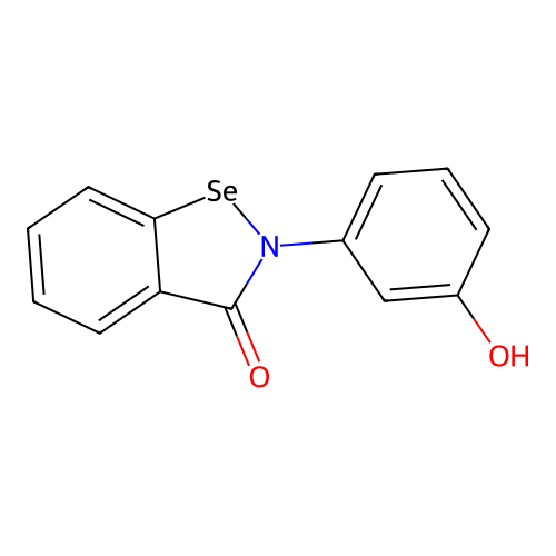 1,2-Benzisoselenazol-3(2H)-one, 2-(3-hydroxyphenyl)- structure