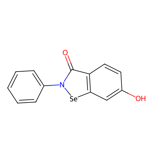 1,2-Benzisoselenazol-3(2H)-one, 6-hydroxy-2-phenyl- structure