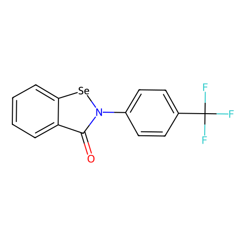 1,2-Benzisoselenazol-3(2H)-one, 2-(4-(trifluoromethyl)phenyl)- structure