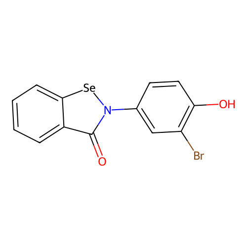 1,2-Benzisoselenazol-3(2H)-one, 2-(3-bromo-4-hydroxyphenyl)- structure