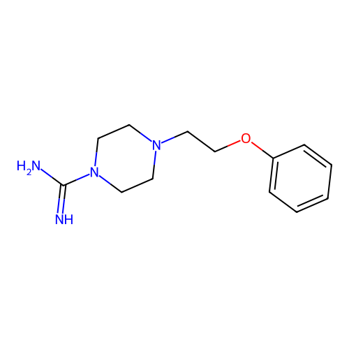 1-Piperazinecarboxamidine, 4-(2-phenoxyethyl)- structure