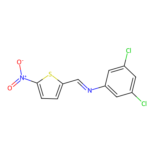 3,5-dichloro-N-[(5-nitro-2-thienyl)methylene]aniline structure