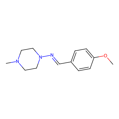 1-Piperazinamine, N-[(4-methoxyphenyl)methylene]-4-methyl- structure