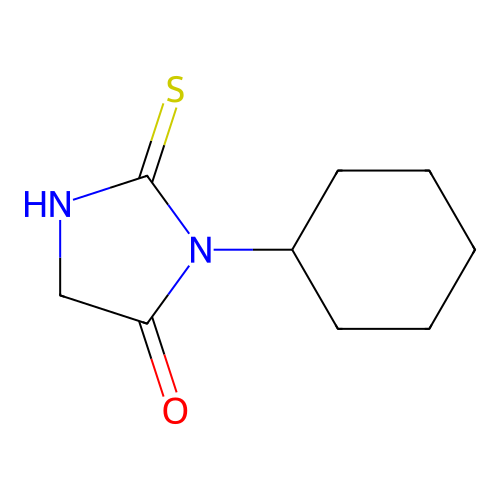 3-Cyclohexyl-2-thioxoimidazolidin-4-one structure