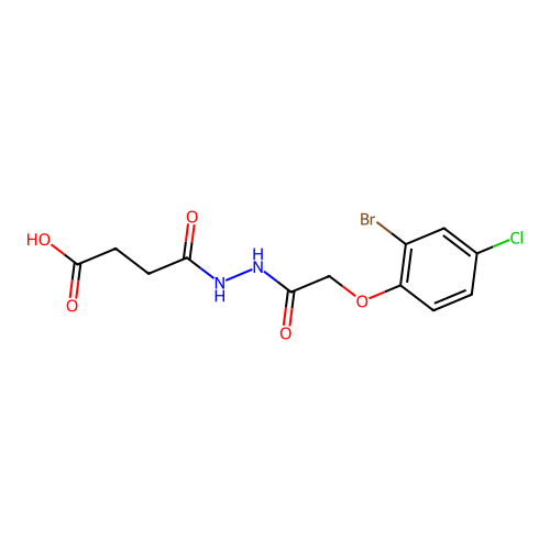 4-{2-[(2-Bromo-4-chlorophenoxy)acetyl]hydrazinyl}-4-oxobutanoic acid structure
