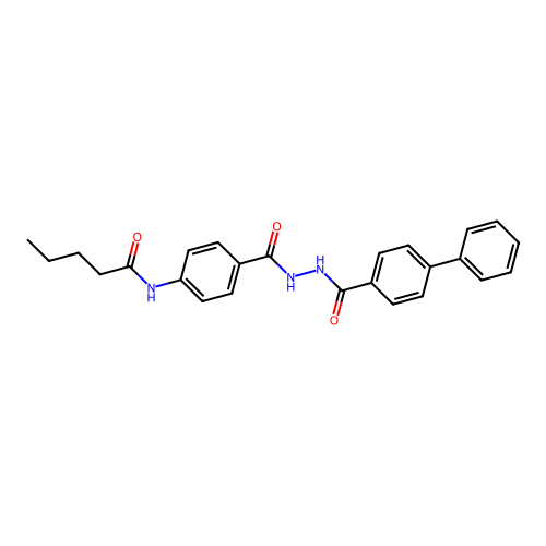N-[4-[[(4-phenylbenzoyl)amino]carbamoyl]phenyl]pentanamide structure