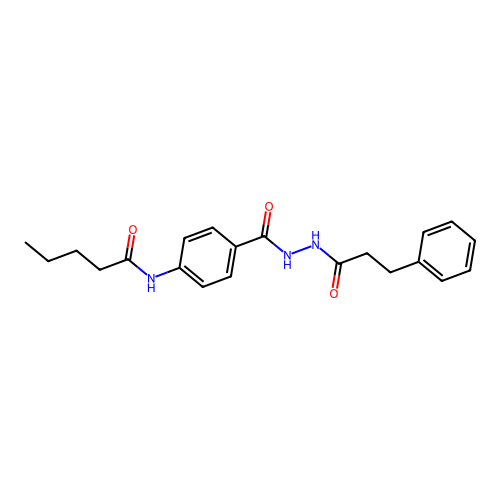N-[4-[(3-phenylpropanoylamino)carbamoyl]phenyl]pentanamide structure