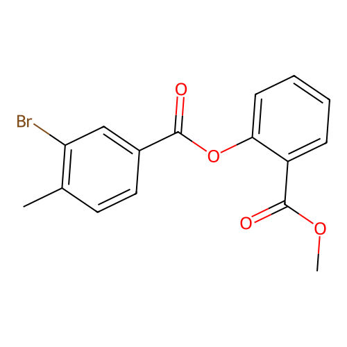 2-(Methoxycarbonyl)phenyl 3-bromo-4-methylbenzoate structure