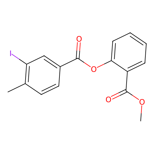 2-(Methoxycarbonyl)phenyl 3-iodo-4-methylbenzoate structure