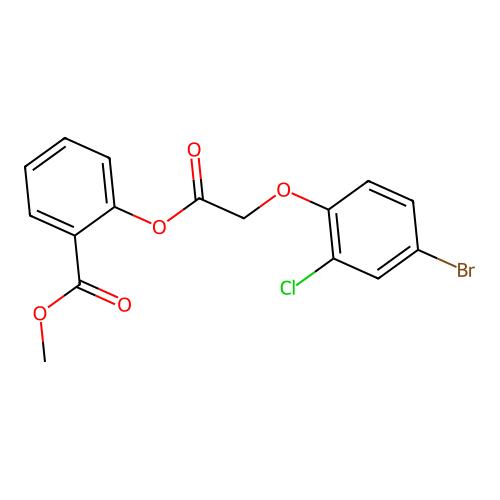 Methyl 2-{[(4-bromo-2-chlorophenoxy)acetyl]oxy}benzoate structure