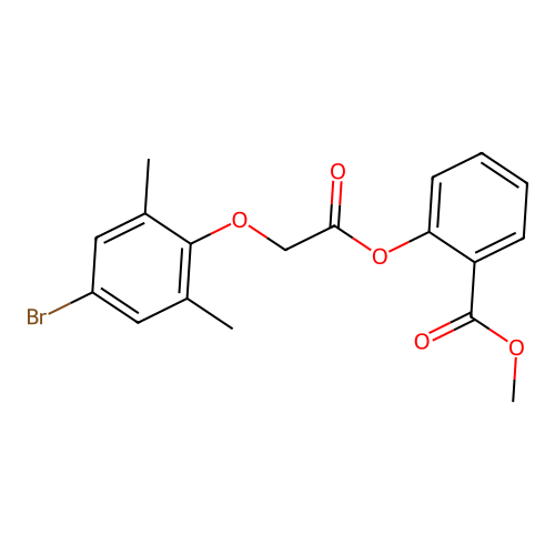 Methyl 2-{[(4-bromo-2,6-dimethylphenoxy)acetyl]oxy}benzoate structure