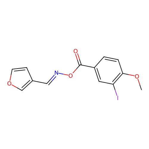 (Furan-3-ylmethylideneamino) 3-iodo-4-methoxybenzoate structure