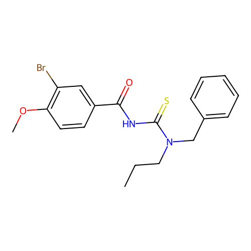 N-[benzyl(propyl)carbamothioyl]-3-bromo-4-methoxybenzamide structure