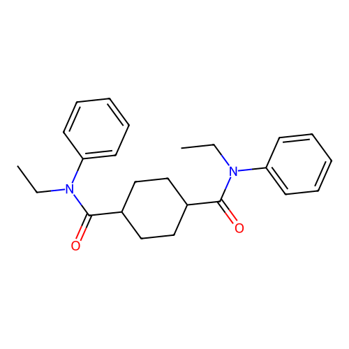 1-N,4-N-diethyl-1-N,4-N-diphenylcyclohexane-1,4-dicarboxamide structure