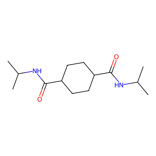 1-N,4-N-di(propan-2-yl)cyclohexane-1,4-dicarboxamide structure