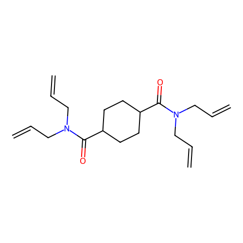 N,N,N',N'-tetraallyl-1,4-cyclohexanedicarboxamide structure