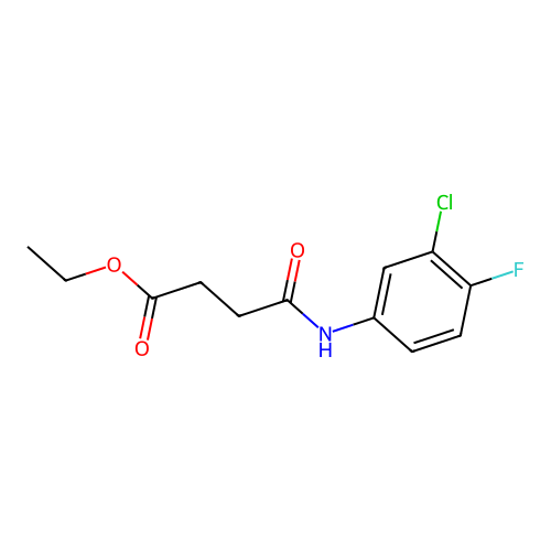 Ethyl 4-[(3-chloro-4-fluorophenyl)amino]-4-oxobutanoate structure