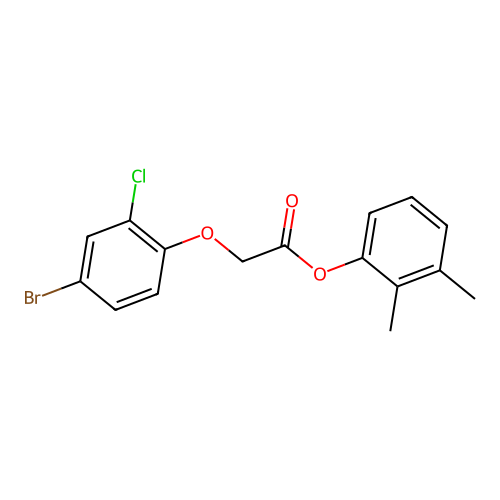 2,3-Dimethylphenyl (4-bromo-2-chlorophenoxy)acetate structure