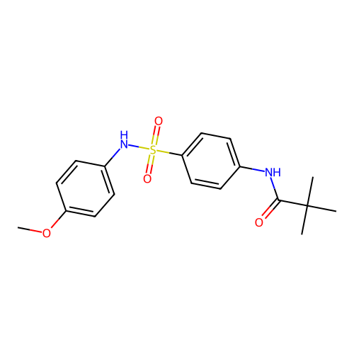 N-[4-[(4-methoxyphenyl)sulfamoyl]phenyl]-2,2-dimethylpropanamide structure